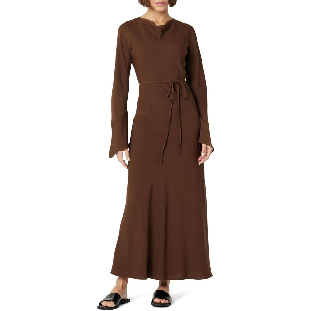 The Drop Flared Sleeve Maxi Dress by @withloveleena, Brown! NWT! 2X